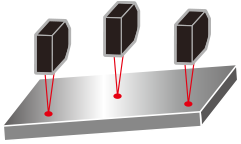 変位計3台で角度演算
