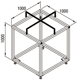 集中荷重（フレーム中央に荷重がかかる場合）
